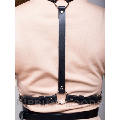 Классическая тонкая портупея из натуральной кожи (размер талии 65см) от sex shop primegoods фото 2