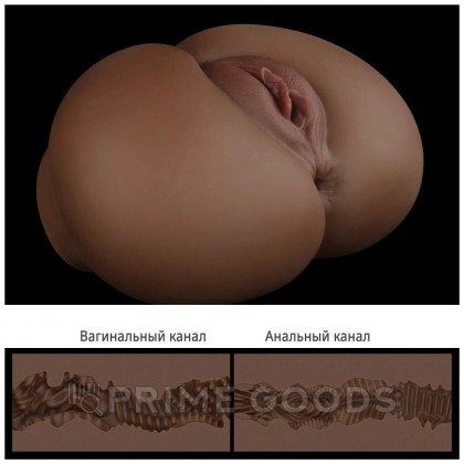 Двойной мастурбатор Streetgirl's в виде попы и вагины темный № 12 от sex shop primegoods фото 3