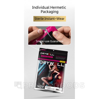 Бодисетка Drywell с кружевным узором «роза» (S-M) от sex shop primegoods фото 2