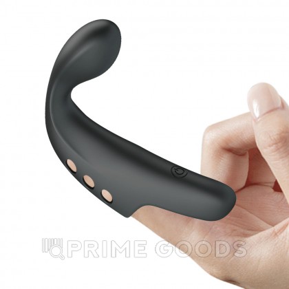 Вибрирующая насадка на палец (черная) от sex shop primegoods фото 2