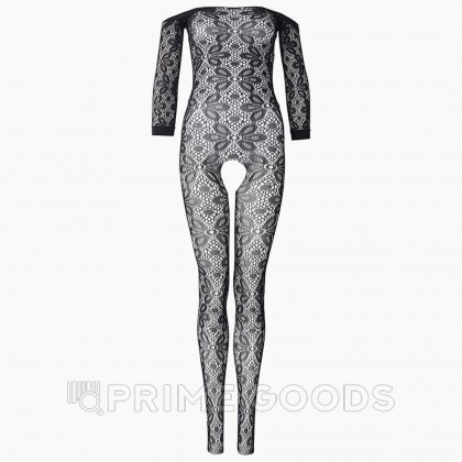 Боди-комбинезон черный с цветочным рисунком Le Frivole Impulse (S-L) от sex shop primegoods фото 6