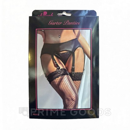 Стринги с поясом и подвязками, Black, 3XL от sex shop primegoods фото 3