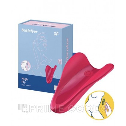 Мини вибратор (вибратор на палец) Satisfyer High Fly красный от sex shop primegoods фото 6