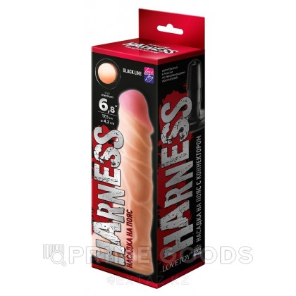 Насадка для страпона HARNESS с коннектером BLACK LINE (175*42) от sex shop primegoods фото 4