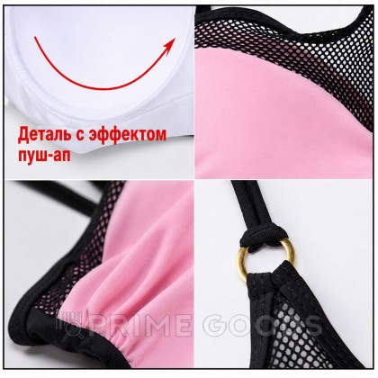 Купальник слитный Mesh Pink (S) от sex shop primegoods фото 3