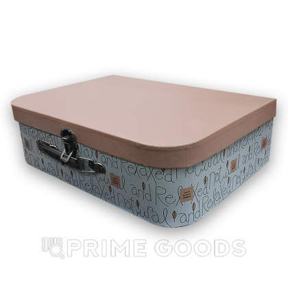 Чемодан-органайзер розовый с надписями, 21 см от sex shop primegoods фото 2