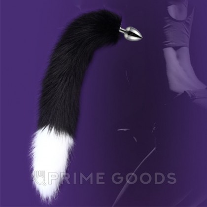 Металлический анальный плаг с хвостиком от sex shop primegoods фото 4