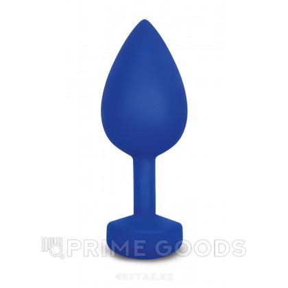 Большая дизайнерская анальная пробка с вибрацией Fun Toys Gplug - синяя от sex shop primegoods
