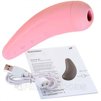Вакуумный клиторальный стимулятор Satisfyer Curvy 2+ (розовый) от sex shop primegoods фото 9