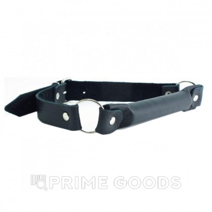 Кляп-трензель из черной кожи от sex shop primegoods фото 2