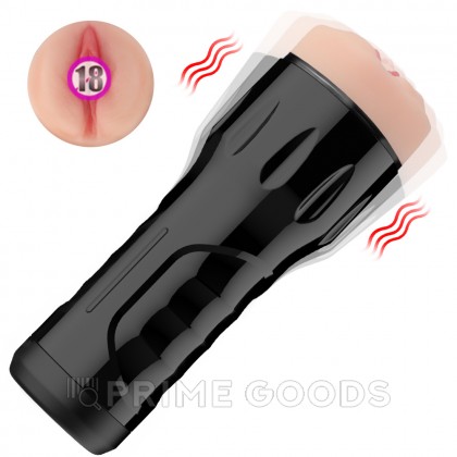Реалистичный мастурбатор в тубе Toni с вибрацией от sex shop primegoods фото 2