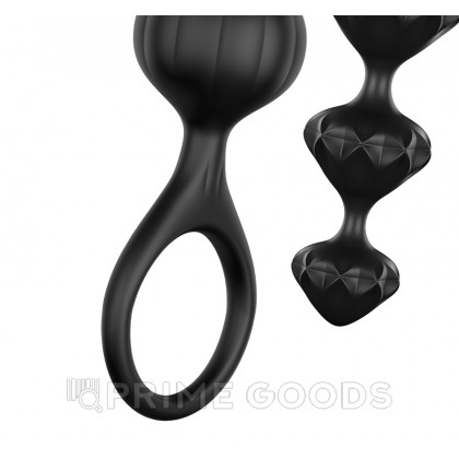 Набор анальных стимуляторов Satisfyer Love Beads black (2 шт) от sex shop primegoods фото 5