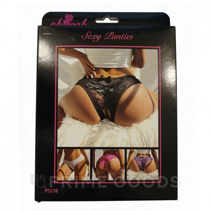 Кружевные трусики с доступом, фиолетовые, 3XL-4XL от sex shop primegoods фото 2