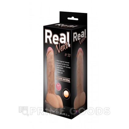 Фаллоимитатор неоскин на присоске в коробке REAL Next № 33 (раб. длина 20 см.) от sex shop primegoods фото 4