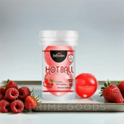 Лубрикант AROMATIC HOT BALL на масляной основе в виде двух шариков (аромат красных ягод) от sex shop primegoods фото 2