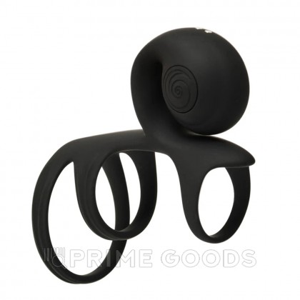 Эрекционное кольцо со стимуляцией для пар SVibe Snail JOVI Arc, черное от sex shop primegoods