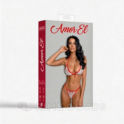 Комплект эротического белья Capagosa белый Amor El от sex shop primegoods фото 6