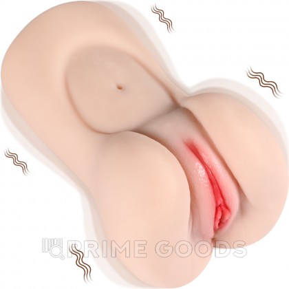 Реалистичный компактный мастурбатор Aggie с вибрацией от sex shop primegoods фото 8