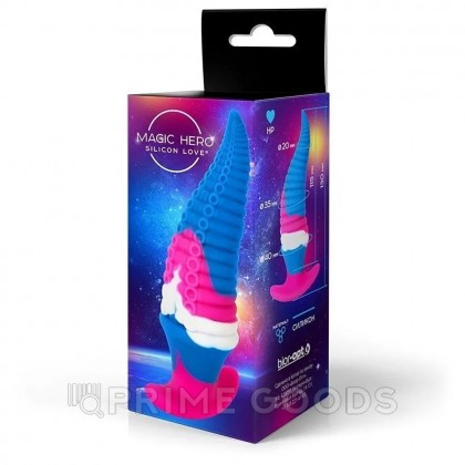 Анальная втулка Magic Hero розовый, белый и синий (L 130 мм, D 35 мм) от sex shop primegoods фото 3