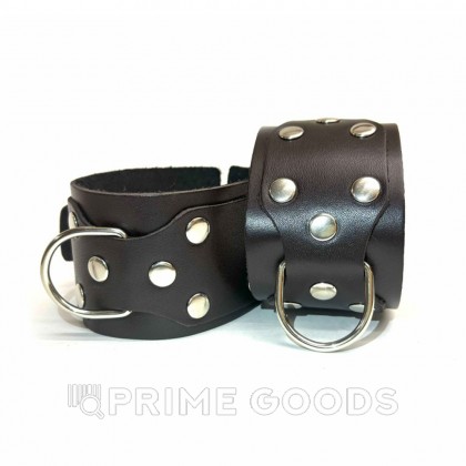 Наручники кожаные Sex Game коричневые от sex shop primegoods фото 4