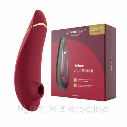 Бесконтактный клиторальный стимулятор Womanizer Premium 2 бордовый от sex shop primegoods