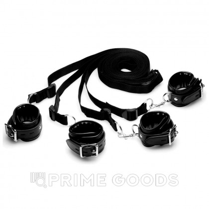 Комплект бондажных ремней с наручниками для кровати Strict Deluxe Bed Restraint Kit от sex shop primegoods фото 5
