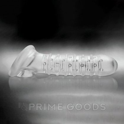 Утолщающая ребристая насадка на пенис - Tom of Finland - 19 см от sex shop primegoods фото 2