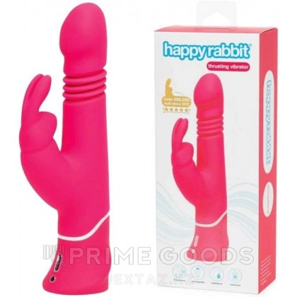 Вибратор Happy Rabbit Thrusting Realistic розовый от sex shop primegoods фото 9