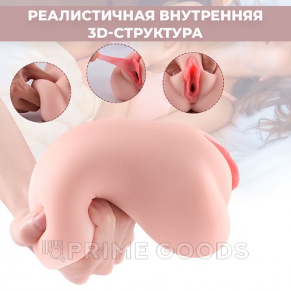 Реалистичный компактный мастурбатор Eden с вибрацией от sex shop primegoods фото 4