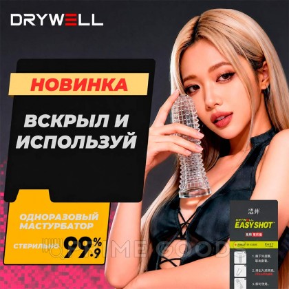 Одноразовый мужской мастурбатор Deep Space Gray Drywell от sex shop primegoods фото 4