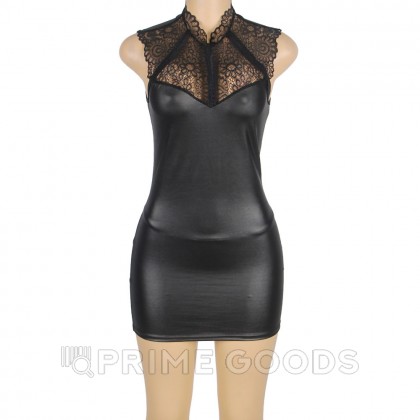 Кожаное платье с кружевом Ohyeah +стринги, 3XL-4XL от sex shop primegoods фото 6