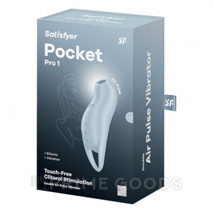 Клиторальный стимулятор с вибрацией Pocket Pro 1 от Satisfyer голубой от sex shop primegoods фото 5