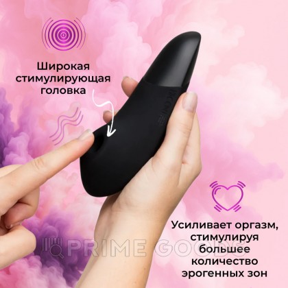 Бесконтактный клиторальный стимулятор Womanizer Enhance с вибрацией, черный от sex shop primegoods фото 15