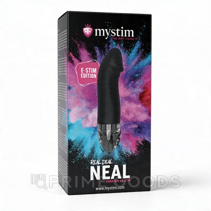 Вибратор Mystim Real Deal Neal с электростимуляцией, черный от sex shop primegoods фото 2
