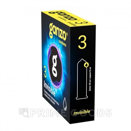 Презервативы GANZO Invisible, гладкие, супертонкие, с доп. смазкой, 3 шт от sex shop primegoods фото 2