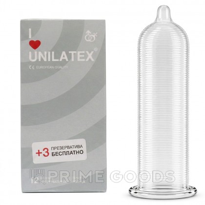 Презервативы Unilatex Ribbed/ребристые, 12 шт. + 3 шт. в подарок от sex shop primegoods