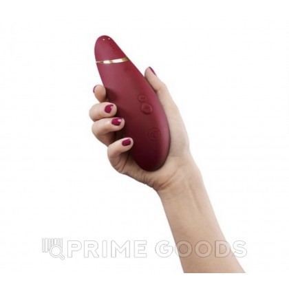 Бесконтактный клиторальный стимулятор Womanizer Premium 2 бордовый от sex shop primegoods фото 3