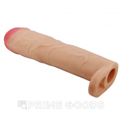 Реалистичная насадка на пенис Gerd, бежевый, 19,5 см от sex shop primegoods фото 4