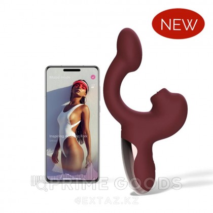 Вибратор с двойной стимуляцией Magic Ponder бордовый от Magic Motion от sex shop primegoods фото 2