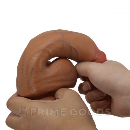 Реалистичный фаллоимитатор на присоске Bahamut (21,8*4,6 см) коричневый от sex shop primegoods фото 6