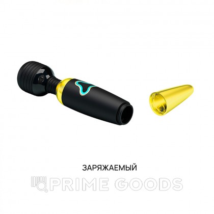 Перезаряжаемый вибромассажер «Body wand» с 7 режимами вибрации, золотой от sex shop primegoods фото 7