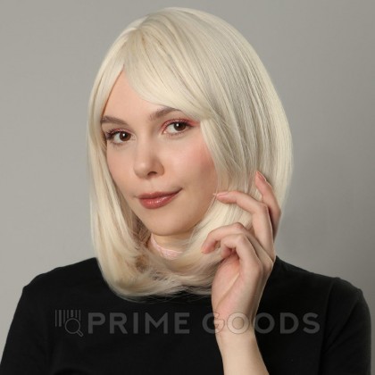 Парик искусственный с чёлкой 30 см, молочный цвет от sex shop primegoods