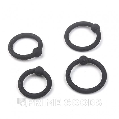 Набор эрекционных силиконовых колец (4 шт.) от sex shop primegoods фото 2