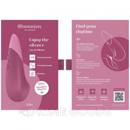 Клиторальный вибратор Womanizer Vibe темно-розовый от sex shop primegoods фото 3