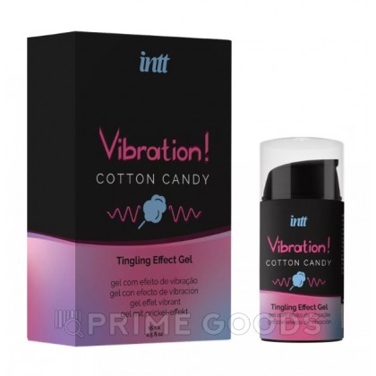 Intt Vibration Cotton Candy - Жидкий интимный гель с эффектом вибрации Сахарная вата, 15 мл от sex shop primegoods фото 6