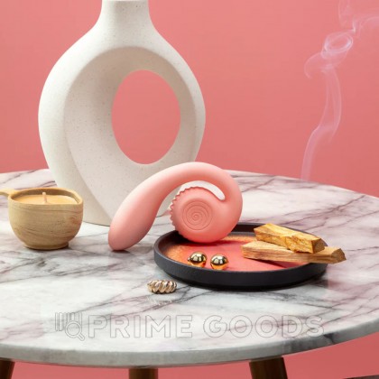 Двойной стимулятор точки G SVibe Snail GIZI персиково-розовый от sex shop primegoods фото 2