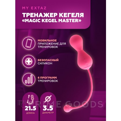 Тренажер Кегеля розовый MAGIC KEGEL MASTER 2 от sex shop primegoods фото 2