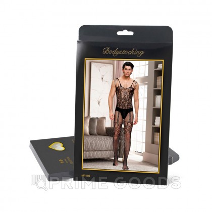 Боди сетка с цветочным принтом с чулками для мужчин (OS) от sex shop primegoods фото 3