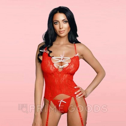 Комплект эротического белья Madrid L/XL красный от sex shop primegoods