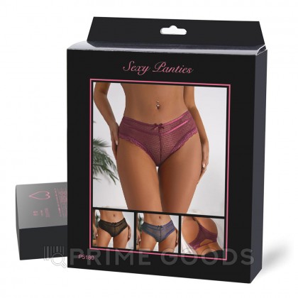 Трусики танга Ladies, бордовые, XS-S от sex shop primegoods фото 2